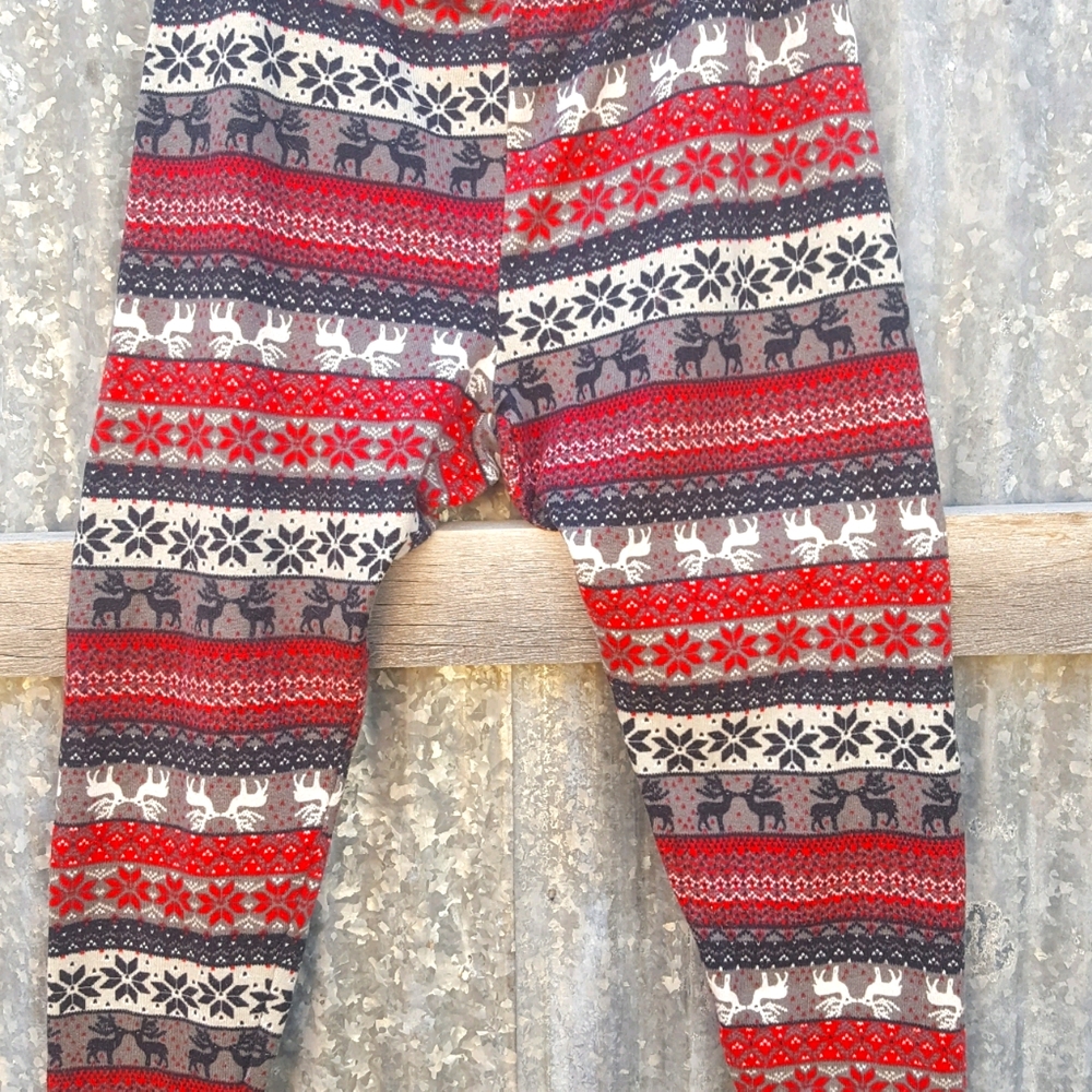 Cozy reindeer print leggings